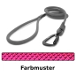 Preview: klassische Hundeleine TWIST - M - 175cm - pink mit schwarzen Haken